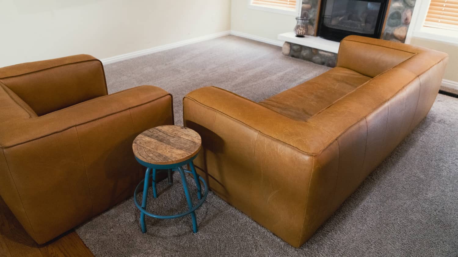 Room with carpet flooring