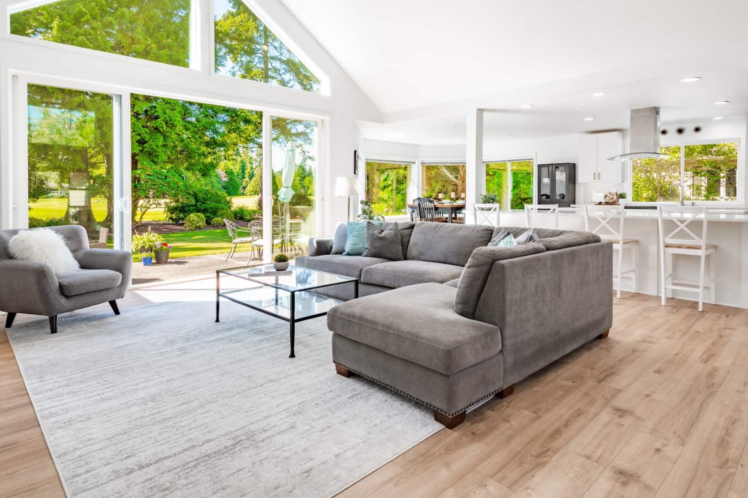 Room with laminate flooring