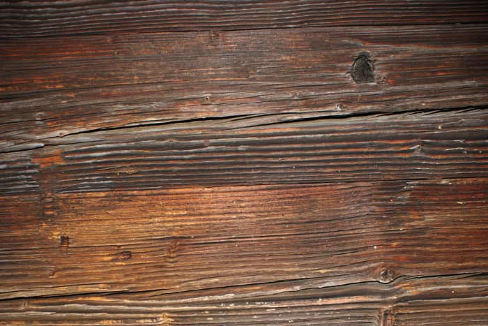 Distressed hardwood finish