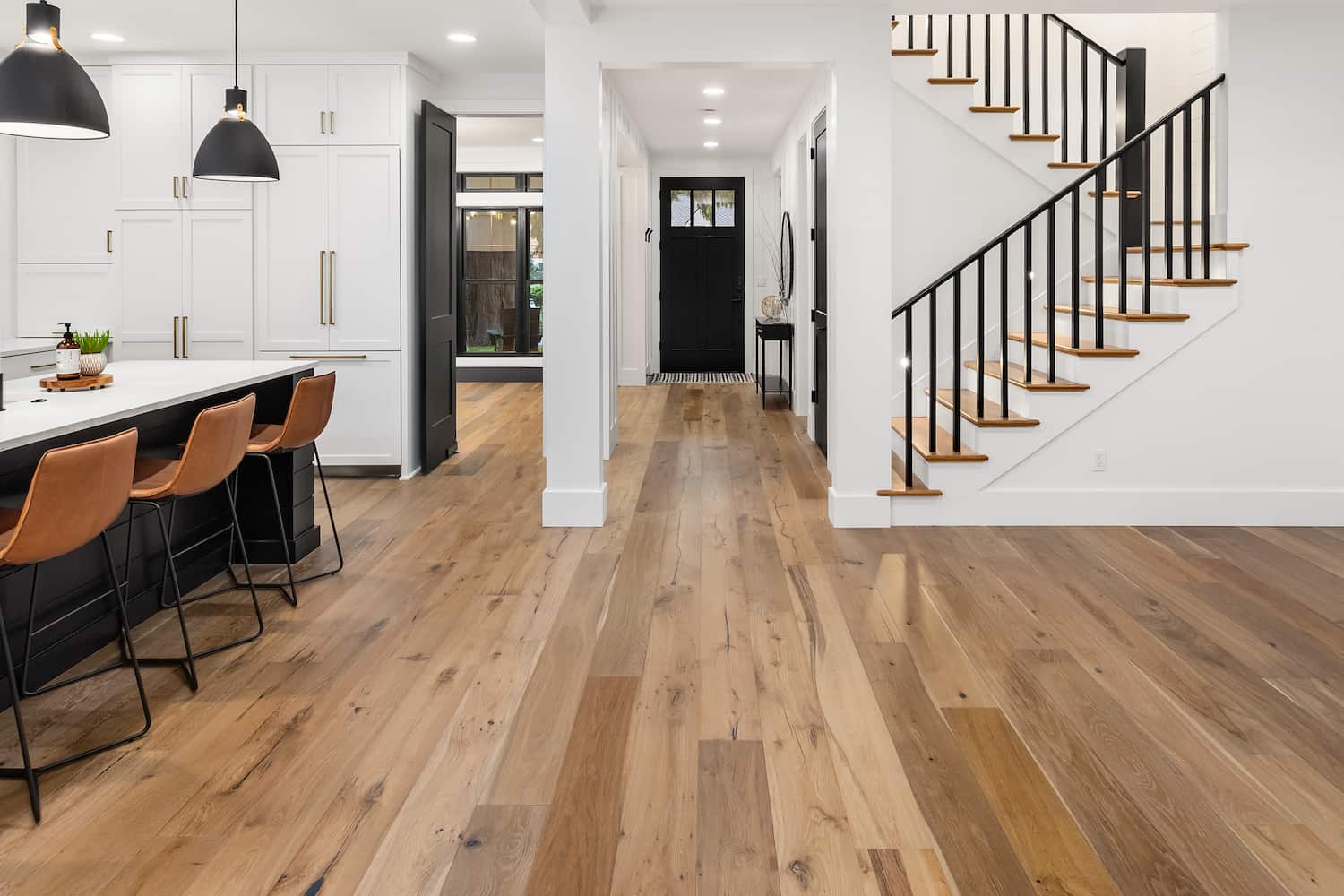 Room with hardwood flooring