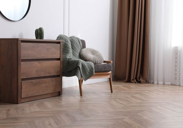 Room with vinyl flooring