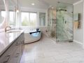 Bathroom with tile floor